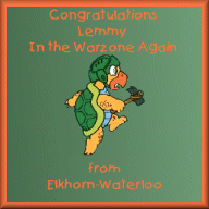 If I had a graphic for every time I eached the Warzone... wait a second, I do! Thanks April :)