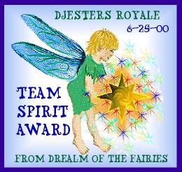 Yay, my team won the spirit award! No doubt they were powered by me, LOL!